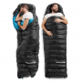 Мешок спальный Naturehike CW400 NH18C400-D с гусинным пухом, размер L, черный, молния слева, 6927595761670L