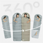 Naturehike Спальный мешок CNK2350WS023 MS300 с капюшоном, зеленый, молния справа (6977465864055)