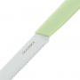 OKROSHKA Нож cтоловый САЛАТ, 11 см, с серрейторной заточкой, зеленая ручка (OK225P-GN-CTS)