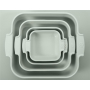 Peugeot Квадратная форма для запекания 2,7 л, 28 см, h6,5 см, SAGE GREEN (62682)