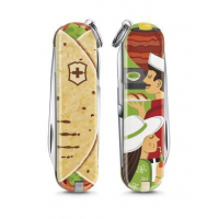 Victorinox швейцарский нож перочинный Classic LE2019 Mexican Tacos 58мм 7 функций бежевый, рисунок (0.6223.L1903)