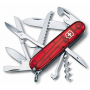 Victorinox швейцарский перочинный нож Huntsman 91мм 15 функций красный полупрозрачный (1.3713.T)