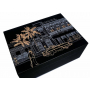 GENTILI Хьюмидор Havana Gold на 50 сигар, Черный лак (SV50-Black-Gold-Havana)